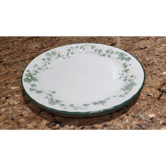 Set of 2: Vintage Corelle Callaway Ivy Swirl Dinner Plates 10 1/4" - Picture 6 of 11
